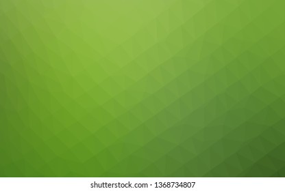 Light Green vector abstract polygonal cover. Triangular geometric sample with gradient.  Template for your brand book.