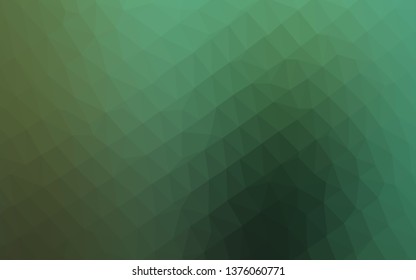 Light Green vector abstract polygonal cover. Creative illustration in halftone style with gradient. Template for a cell phone background.