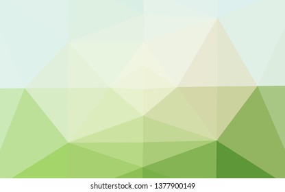 Light Green vector abstract polygonal layout. Colorful illustration in Origami style with gradient.  Brand new style for your business design.