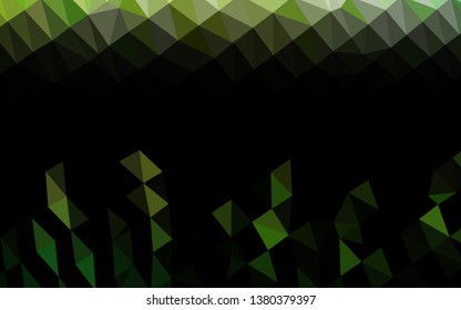 Light Green vector abstract polygonal texture. Glitter abstract illustration with an elegant design. Completely new template for your business design.