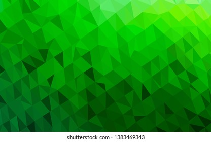 Light Green vector abstract polygonal texture. A completely new color illustration in a vague style. Polygonal design for your web site.