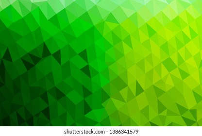 Light Green vector abstract polygonal layout. Brand new colorful illustration in with gradient. Completely new template for your business design.