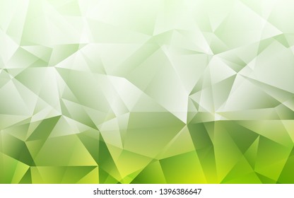 Light Green vector abstract polygonal pattern. Creative illustration in halftone style with triangles. Template for cell phone's backgrounds.