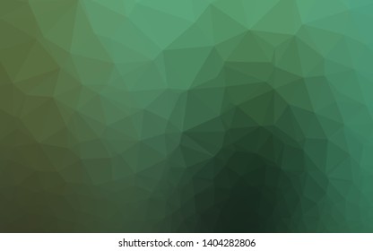 Light Green vector abstract polygonal cover. Colorful illustration in Origami style with gradient.  Completely new design for your business.