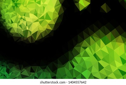 Light Green vector abstract polygonal texture. Triangular geometric sample with gradient.  Polygonal design for your web site.
