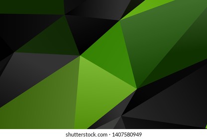 Light Green vector abstract polygonal layout. A completely new color illustration in a vague style. Brand new design for your business.