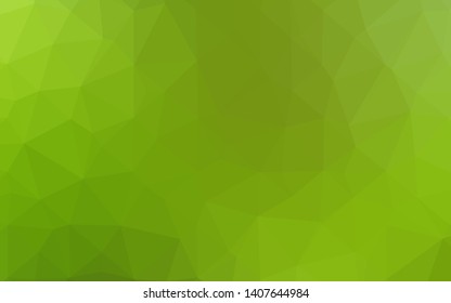 Light Green vector abstract polygonal texture. Triangular geometric sample with gradient.  Elegant pattern for a brand book.