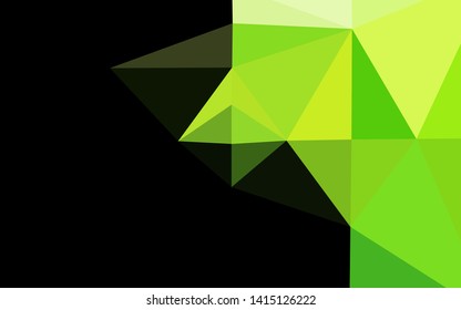 Light Green vector abstract polygonal texture. Colorful illustration in abstract style with gradient. Triangular pattern for your business design.