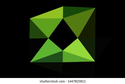 Light Green vector abstract polygonal layout. A completely new color illustration in a vague style. Template for your brand book.
