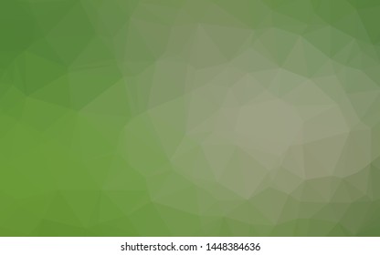 Light Green vector abstract polygonal layout. Colorful illustration in Origami style with gradient.  The best triangular design for your business.