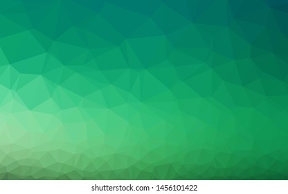 Light Green vector abstract polygonal texture. Colorful abstract illustration with gradient. New texture for your design.