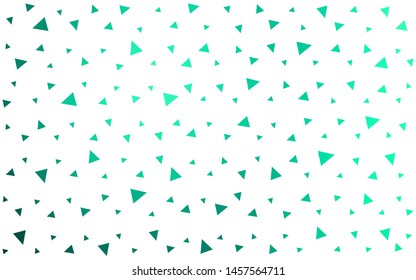 Light Green vector  abstract polygonal pattern. Shining colorful illustration with triangles. Brand new style for your business design.