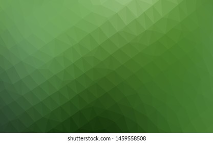 Light Green vector abstract polygonal texture. Modern geometrical abstract illustration with gradient. Triangular pattern for your business design.