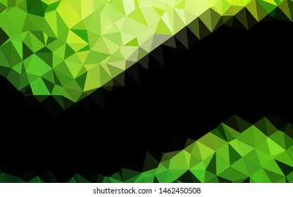 Light Green vector abstract polygonal texture. A completely new color illustration in a vague style. The best triangular design for your business.