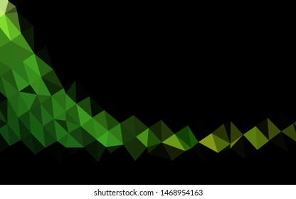 Light Green vector abstract polygonal texture. Colorful abstract illustration with gradient. The best triangular design for your business.