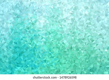 Light Green vector abstract polygonal background. Colorful illustration in abstract style with triangles. Polygonal design for your web site.