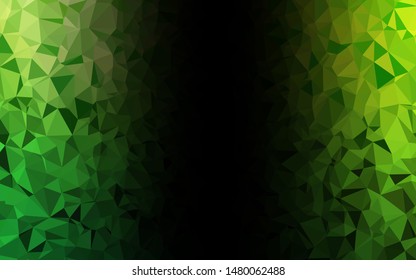 Light Green vector abstract polygonal layout. Glitter abstract illustration with an elegant design. Template for a cell phone background.