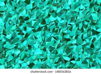 Light Green vector abstract polygonal background. Shining colorful illustration with triangles. Completely new template for your banner.