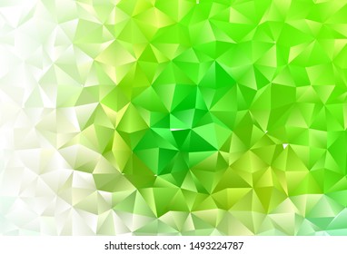 Light Green vector abstract polygonal layout. Colorful illustration in abstract style with gradient. New texture for your design.