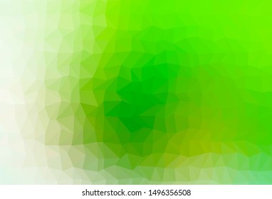 Light Green vector abstract polygonal layout. Geometric illustration in Origami style with gradient. Completely new template for your business design.