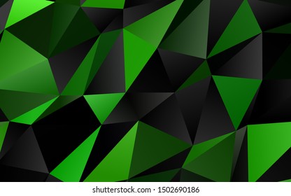 Light Green vector abstract polygonal cover. A completely new color illustration in a vague style. Template for a cell phone background.