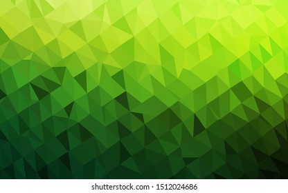 Light Green vector abstract polygonal cover. A sample with polygonal shapes. New texture for your design.