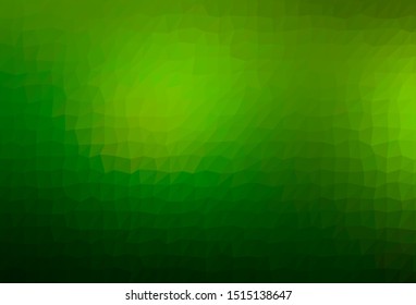 Light Green vector abstract polygonal cover. A completely new color illustration in a vague style. Template for a cell phone background.