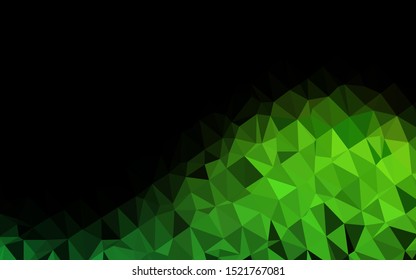 Light Green vector abstract polygonal cover. Creative illustration in halftone style with gradient. New texture for your design.