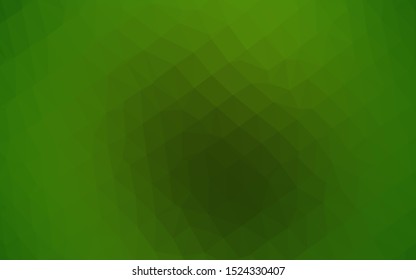 Light Green vector abstract polygonal cover. Colorful abstract illustration with gradient. Template for your brand book.