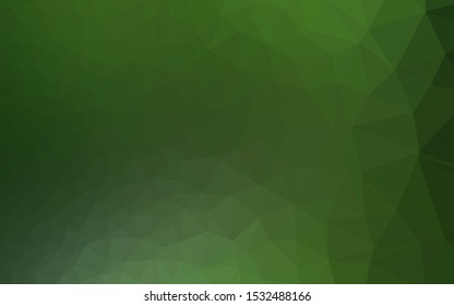 Light Green vector abstract polygonal cover. Creative illustration in halftone style with gradient. New texture for your design.