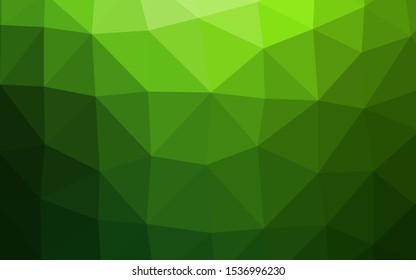 Light Green vector abstract polygonal layout. Geometric illustration in Origami style with gradient. New texture for your design.
