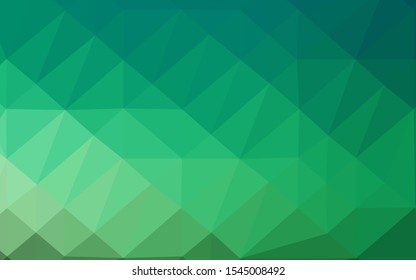 Light Green vector abstract polygonal layout. A sample with polygonal shapes. Polygonal design for your web site.