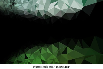 Light Green vector abstract polygonal texture. A completely new color illustration in a vague style. The best triangular design for your business.
