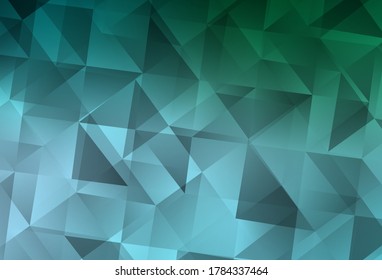 Light Green vector abstract polygonal background. Colorful illustration in abstract style with triangles. Best triangular design for your business.