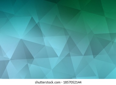 Light Green vector abstract polygonal template. Polygonal abstract illustration with gradient. Polygonal design for your web site.
