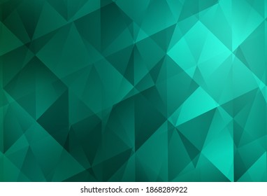Hellgrüne, abstrakte polygonale Vorlage für Vektorgrafiken. Ein Muster mit polygonalen Formen. Polygonal Design für Ihre Website.