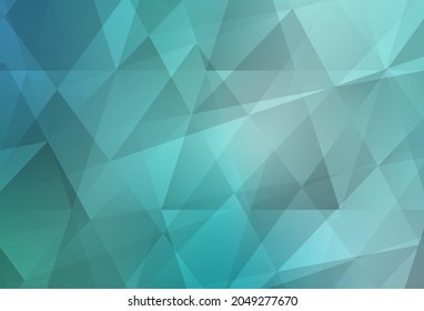 Light Green vector abstract polygonal background. Shining colorful illustration with triangles. New template for your brand book.
