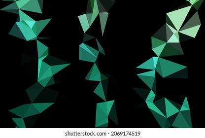 Textura poligonal abstracta del vector verde claro. Ilustración brillante, que consiste en triángulos. Patrón texturizado para el fondo.