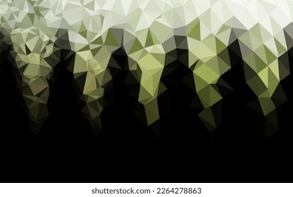 Light Green vector abstract polygonal cover. Creative illustration in halftone style with gradient. Brand new style for your business design.