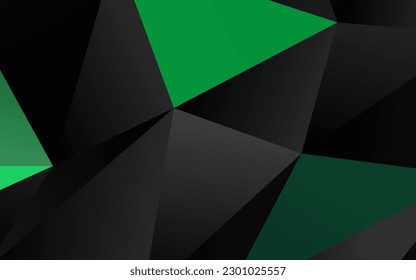 Cubierta poligonal abstracta del vector verde claro. Ilustración abstracta colorida con gradiente. Patrón texturizado para el fondo.
