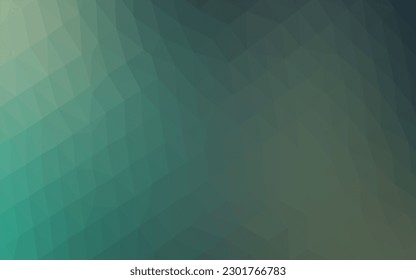Textura poligonal abstracta del vector verde claro. Muestra con formas poligonales. Diseño poligonal para su sitio web.