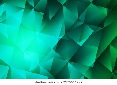 Light Green vector abstract polygonal template. Creative geometric illustration in Origami style with gradient. Polygonal design for your web site.