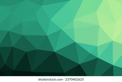 Textura poligonal abstracta del vector verde claro. Ilustración creativa en estilo de semitono con gradiente. El diseño elegante se puede utilizar como parte de un libro de marca.