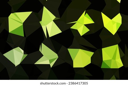 Light Green vector abstract polygonal cover. Geometric illustration in Origami style with gradient. The best triangular design for your business.