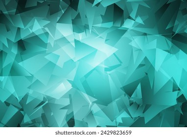 Vector verde claro abstracto plantilla poligonal. Ilustración geométrica en estilo Origami con degradado.  Nuevo estilo para el diseño de su empresa.