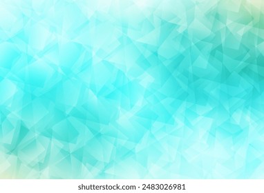 Plantilla poligonal abstracta de Vector verde claro. Ilustración poligonal brillante, que consiste en triángulos. Plantilla para los fondos del teléfono celular.