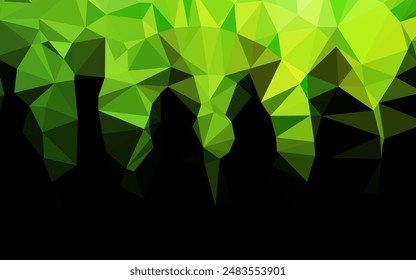 Textura poligonal abstracta de Vector verde claro. Muestra con Formas poligonales. Plantilla para tu libro de marca.