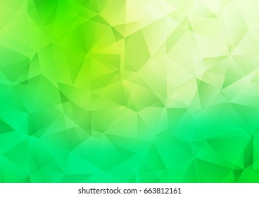 Light Green vector abstract polygonal template. Colorful illustration in abstract style with gradient. The textured pattern can be used for background.