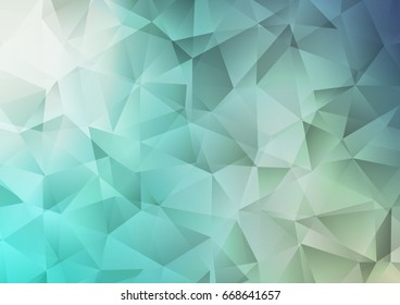 Light Green vector abstract polygonal pattern. Brand-new colored illustration in blurry style with gradient. The polygonal design can be used for your web site.