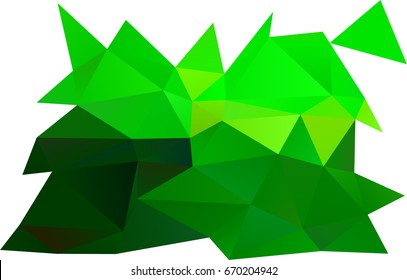 Light Green vector abstract polygonal background. Glitter abstract illustration with an elegant design. The polygonal design can be used for your web site.